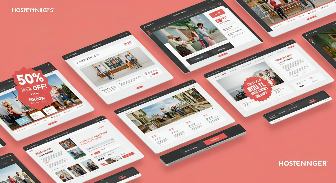 Hostinger - 50% Off Website Builder + Free Templates